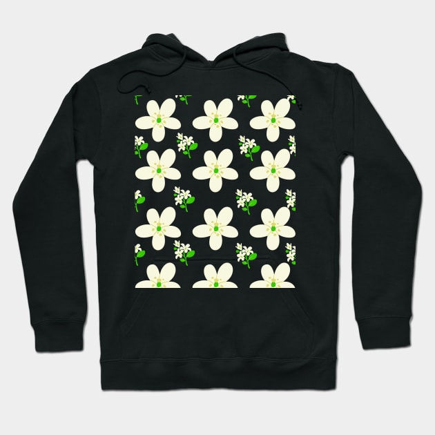 jasmine flower pattern Hoodie by DewaJassin